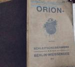 ORION SCHLEIFSCHEIBENWERK.    Gesamtliste S M. 1.  / 1913