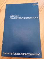 Richtlinien Handschriftenkatalogisierung