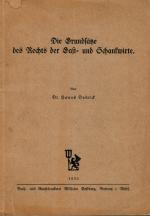 Die Grundsätze des Rechts der Gast- und Schankwirte