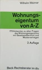 Wilhelm Weimar: Wohnungseigentum von A -