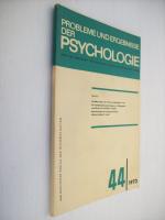 4 x Probleme und Ergebnisse der Psychologie, Organ der Gesellschaft für Psychologie in der DDR, Nr. 38, 39, 42, 44