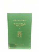 Clavis patrvm Graecorvm. Corpus Christianorum - Vol. I Patres antenicaeni