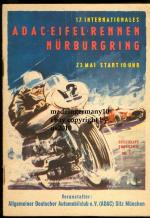 17. ADAC Eifel Rennen auf dem Nürburgring - Offizielles Programm 1954