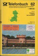 Telefonbuch 62 : Amtliches Telefonbuch der Deutschen Bundespost TELEKOM 1991 / 92; Wiesbaden Limburg Bad Schwalbach; kreisfreie Stadt: Wiesbaden; Kreis: Limburg-Weilburg-Rheingau-Taunus-Kreis