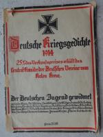 Deutsche Kriegsgedichte 1914 (Ludwig Ganghofer, Gerhart Hauptmann, Alfred Kerr u.a.)