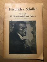 SCHILLER Kettner-Agahd, Dr. B.: Friedric SCHILLER Kettner-Agahd, Dr. B.: Friedric