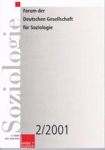 Soziologie. Forum der Deutschen Gesellschaft für Soziologie 2/2001