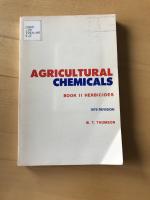 Agricultural chemicals   book II Herbicides