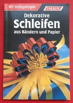 Dekorative Schleifen aus Bändern und Papier. Mit Vorlagebogen