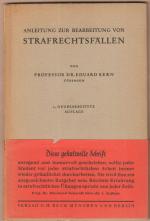 Eduard Kern: Anleitung zur Bearbeitung v