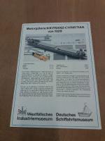 Schiff Motorgüterschiff Franz-Christian 1929 - 1:100 - DSM Deutsches Schiffahrtsmuseum Modellbogen Bastelbogen Ausschneidebogen Ausschneide Bogen Modellbaubogen