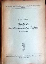 Dr. J. Padoch: Geschichte des altorienta Dr. J. Padoch: Geschichte des altorienta