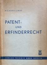Richard Linde: Patent- und Erfinderrecht