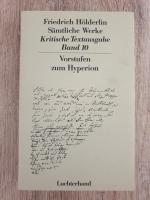 Friedrich Hölderlin: Sämtliche Werke. Kr Friedrich Hölderlin: Sämtliche Werke. Kr