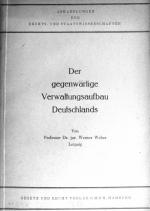 Der gegenwärtige Verwaltungsaufbau Deutschlands