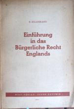 Einführung in das Bürgerliche Recht Englands