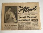 Der Abend  mit großem Sportteil Berlin Zeitung von 03.02. 1954