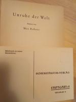 Max Rohrer: Unruhe der Welt