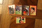 Panini/Carrefour BELGIAN RED DEVILS 2014 FUSSBALL WM. Konvolut von 5 Karten (1 blinkend)