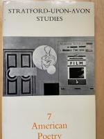 American Poetry  (Stratford-Upon-Avon-Studies 7)