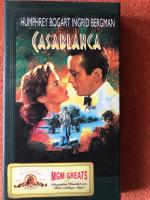 Casablanca mit Humphrey Bogart und Ingrid Bergman, neuwertige VHS-Kassette in s/w