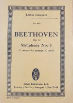 Beethoven Symphony No. 5 c minor  ut mineur c moll, Edition Eulenburg No 402