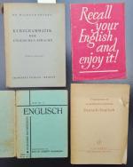 Kurzgrammatik der englischen Sprache + Recall your English and enjoy it! - Amusing English reading compiled by (Minerva-Verl, Berlin, 1946, 20 Seiten) + Hassmann - Englisch (Künstners Hilfsbüchlein ; Heft 7 Verl. Küstner 1936 51 Seiten) + Deutsch-Englisch - Umgangssprache im praktischen Gebrauch (UTA-Verlag 1945, 39 Seiten)