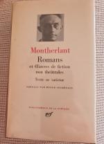 Montherland, Romans et ouevres de fiction non thé&#259;trales