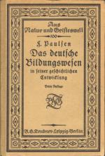 Das deutsche Bildungswesen in seiner geschichtlichen Entwicklung