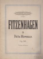 3 Petits Morceaux Op.38 Violon & Piano - Augener's Edition N° 7367