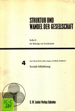 Struktur und Wandel der Gesellschaft (Reihe B) der Beiträge zur Sozialkunde