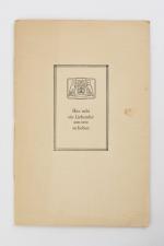 Hier ruht ein Liebender, um neu zu lieben von Friedrich Maase (Hebert Eulenburg)