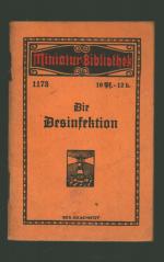 Miniatur-Bibliothek / Die Desinfektion (in Frakturschrift Plakatschrift)