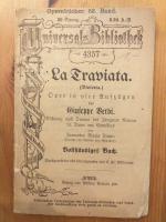 La Traviata Oper in vier Aufzügen von Guiseppe Verdi Universal Bibliothek Opernbücher 52. Band