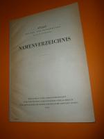 Namenverzeichnis / Atlas zur Erd- und Länderkunde (kleine Ausgabe)