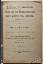 Die Stärke, Zusammensetzung und Verteilung der Wallensteinischen Armee während des Jahres 1633 [Diss.-phil.]