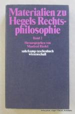 Materialien zur Hegels Rechtsphilsophie: