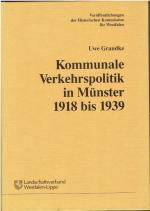 Kommunale Verkehrspolitik in Münster 1918 bis 1939