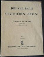 Ouvertüren (Suiten) - Ouvertüre Nr. 1 C-dur (BWV 1066) Urtextausgabe - Baß (Violoncello)