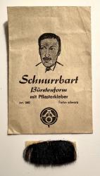 Schnurrbart Bürstenform mit Pflasterkleber Art. 940