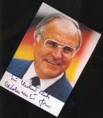 Dr. Helmut Kohl: Autogramm für Herbert R