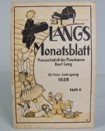 Langs Monatsblatt. Hauszeitschrift des Pianohauses Karl Lang. Dritter Jahrgang, 1928. Heft 4.