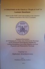 A Critical Study on the Church as "People of God" in Lumen Gentium. Impact on the FABC's Self-Understanding of the Church in Relation to the Role of the Laity in Asia/India