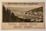 AK - s/w-Ansichtskarte SCHLOSS UND STADT HEIDELBERG vom Weg zum Königsstuhl gesehen - Raiffeisentagung 1925 - unbeschrieben