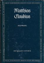 Matthias Claudius, Auswahl, Die Blauen Bücher