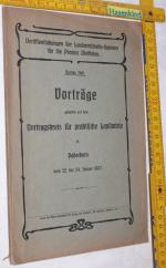 Vortragskreis für praktische Landwirte in Paderborn 1907