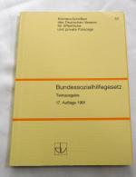 Bundessozialhilfegesetz - Textausgabe