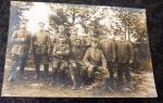 Ak - Ansichtskarte, Postkarte, Fotokarte, WW1, Gruppenbild im Feld - deutsche Soldaten