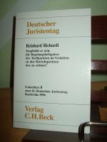 Gutachten B zum 61. Deutschen Juristentag Karlsruhe 1996 -  Empfiehlt es sich, die Regelungsbefugnisse der Tarifparteien im Verhältnis zu den Betriebsparteien neu zu ordnen?