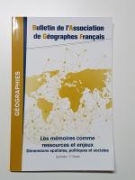 Bulletin de l'Association de Géographes Français 97/3 (2020)